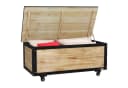 Outsunny Gartenbox 121L Holz mit Rollen Aufbewahrungsbox Natur Bild 2