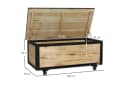 Outsunny Gartenbox 121L Holz mit Rollen Aufbewahrungsbox Natur Bild 3