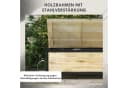 Outsunny Gartenbox 121L Holz mit Rollen Aufbewahrungsbox Natur Bild 5