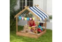 Outsunny Sandkasten aus Tannenholz mit Dach und Sitzen Bild 1