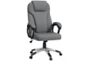 Vinsetto Bürostuhl Ergonomisch Grau Leinenoptik mit Wippfunktion Bild 1
