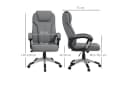 Vinsetto Bürostuhl Ergonomisch Grau Leinenoptik mit Wippfunktion Bild 3