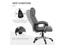 Vinsetto Bürostuhl Ergonomisch Grau Leinenoptik mit Wippfunktion Bild 5