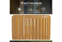 Outsunny LED Solarleuchte Wegleuchte Gelb Rattan Bild 4