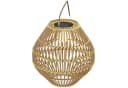 Outsunny LED Solarleuchte Rattan Gartenleuchte Gelb Bild 2