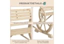Outsunny Gartenbank 2-Sitzer Tannenholz Wagenrad-Design Naturholz Bild 5