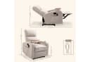 HOMCOM Massagesessel elektrisch Relaxsessel mit Massagefunktion Beige Bild 3