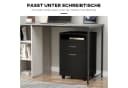 HOMCOM Rollcontainer Aktenschrank Schwarz mit Schublade und Rollen Bild 5