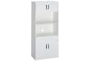 HOMCOM Küchenbuffet Hochschrank Weiß Landhausstil Bild 1