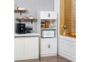 HOMCOM Küchenbuffet Hochschrank Weiß Landhausstil Bild 2