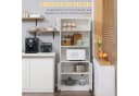 HOMCOM Küchenbuffet Hochschrank Weiß Landhausstil Bild 4