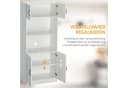 HOMCOM Küchenbuffet Hochschrank Weiß Landhausstil Bild 5