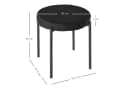 HOMCOM Stapelhocker 4er Set Samt Schwarz Esszimmer Bild 3