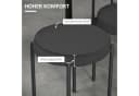 HOMCOM Stapelhocker 4er Set Samt Schwarz Esszimmer Bild 5