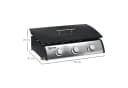 Outsunny Gasgrill Tischgrill 3 Brenner Schwarz Silber Bild 3