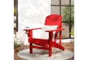 Outsunny Gartenstuhl Adirondack Rot mit Becherhalter Bild 2