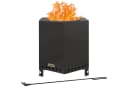 Outsunny Feuerschale Schwarz mit Schürhaken Metall Bild 1