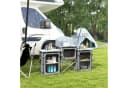 Outsunny Campingküche Grau Klappbar mit Stauraum Bild 2