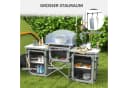 Outsunny Campingküche Grau Klappbar mit Stauraum Bild 4