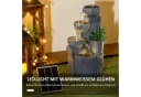 Outsunny Gartenbrunnen 4-stufig mit LED & Pumpe Bild 4