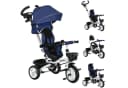 HOMCOM Kinderdreirad mit Sicherheitsgurt und Schubstange Blau Bild 1