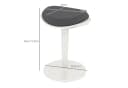 HOMCOM Ergonomischer Bürohocker Grau Höhenverstellbar Mesh Bild 3