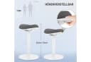 HOMCOM Ergonomischer Bürohocker Grau Höhenverstellbar Mesh Bild 5