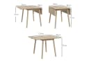 HOMCOM Klapptisch Esszimmertisch Kiefernholz Natur 2-4 Plätze Bild 3