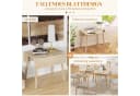 HOMCOM Klapptisch Esszimmertisch Kiefernholz Natur 2-4 Plätze Bild 4