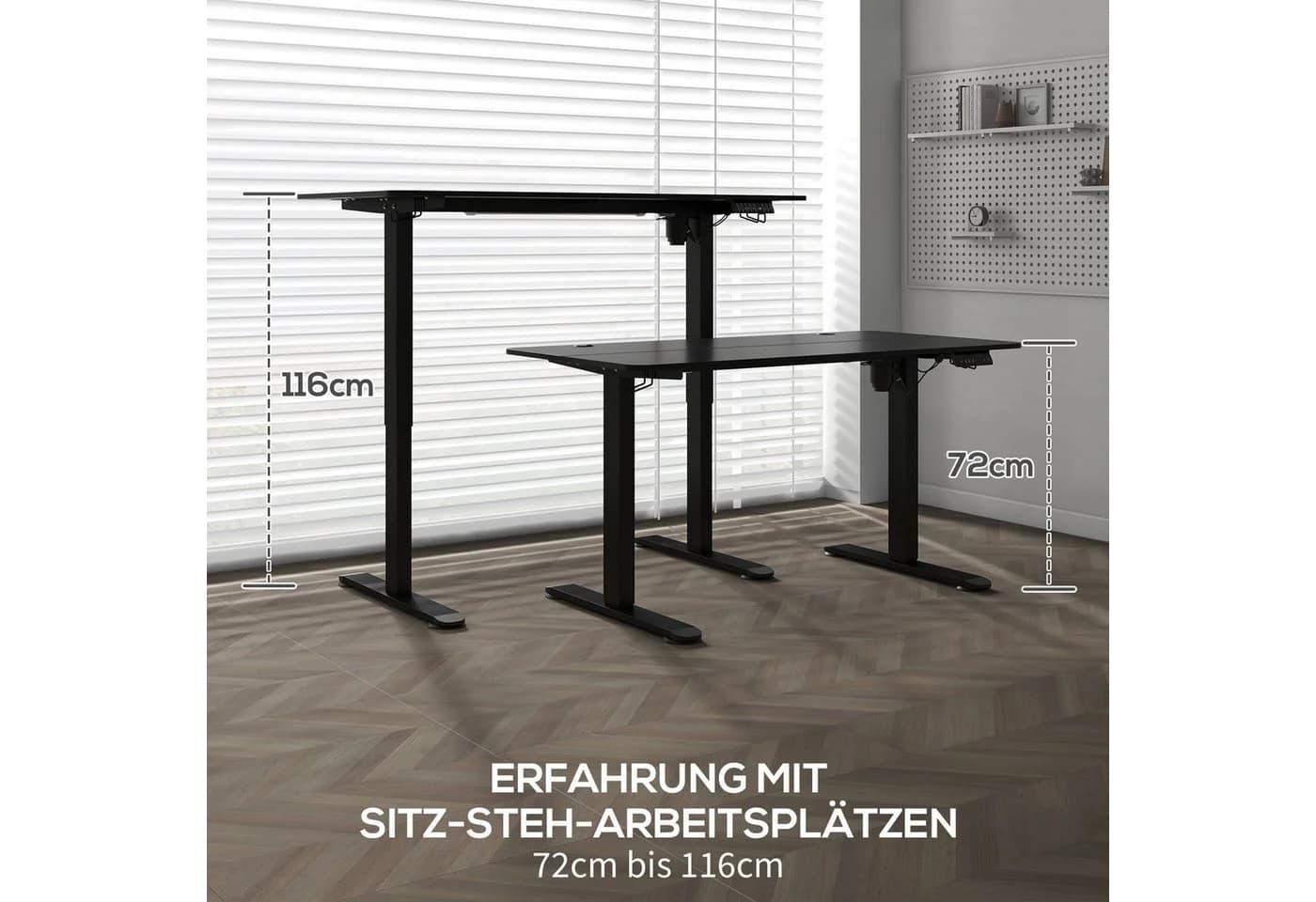 Vinsetto Elektrisches Stehpult Höhenverstellbar Schwarz - Bild 4