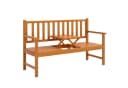 Outsunny Gartenbank 3-Sitzer mit Klapp-Tisch Kiefernholz Hellbraun Bild 1