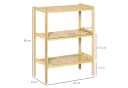 HOMCOM Bambus Standregal 3 Ebenen Natur Modern Bild 3