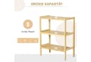HOMCOM Bambus Standregal 3 Ebenen Natur Modern Bild 4