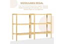 HOMCOM Bambus Standregal 3 Ebenen Natur Modern Bild 5