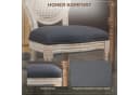 HOMCOM Esszimmerstuhl 2er-Set Grau Polyrattan Kautschukholz Französischer Stil Bild 5