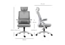 Vinsetto Bürostuhl Ergonomisch mit Mesh, Grau, Verstellbar Bild 3