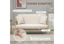 HOMCOM 2-Sitzer Sofa Beige Polyester Leinenoptik Bild 4