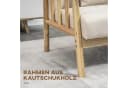 HOMCOM 2-Sitzer Sofa Beige Polyester Leinenoptik Bild 5