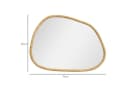 HOMCOM Asymmetrischer Wandspiegel mit Holzrahmen Bild 3