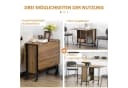 HOMCOM Klapptisch Esszimmertisch für 6 Personen Braun mit Ablage Bild 5
