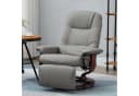 HOMCOM Grau Relaxsessel Drehbar mit Liegefunktion und Kunstleder Bild 2