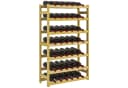 HOMCOM Weinregal 7 Ebenen Kiefernholz Natur Bild 1