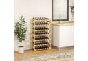 HOMCOM Weinregal 7 Ebenen Kiefernholz Natur Bild 2