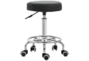 Vinsetto Rollsitz Samt-Touch mit Rädern, höhenverstellbarer Salonhocker, Schwarz Bild 1