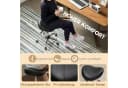 HOMCOM Drehhocker Schwarz PU-Leder höhenverstellbar mit Rollen Bild 5