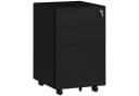 Vinsetto Rollcontainer Aktenschrank 3 Schubladen Schwarz Stahl Bild 1