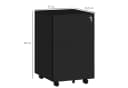 Vinsetto Rollcontainer Aktenschrank 3 Schubladen Schwarz Stahl Bild 3