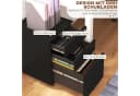 Vinsetto Rollcontainer Aktenschrank 3 Schubladen Schwarz Stahl Bild 4