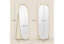 HOMCOM Standspiegel Gold Ganzkörper Oval Bild 3
