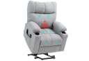 HOMCOM Massagesessel Elektrischer Aufstehsessel Grau Bild 1